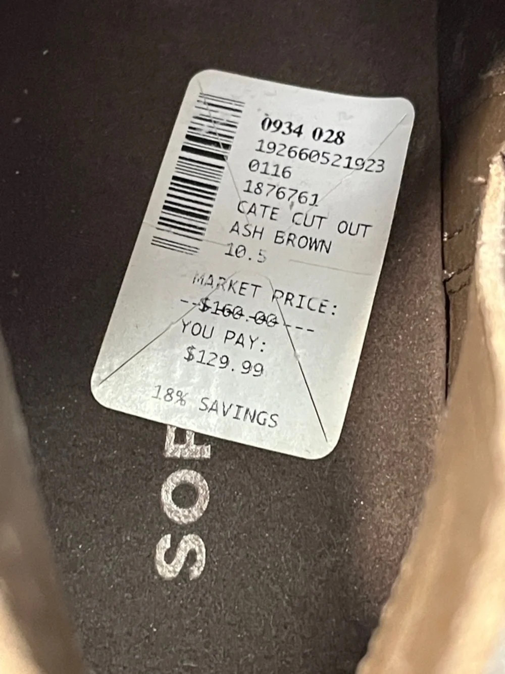 NWT Sorel Women’s Cate Cut Out Boot - Ash Brown - 10.5 (as is) - Picture 10 of 13